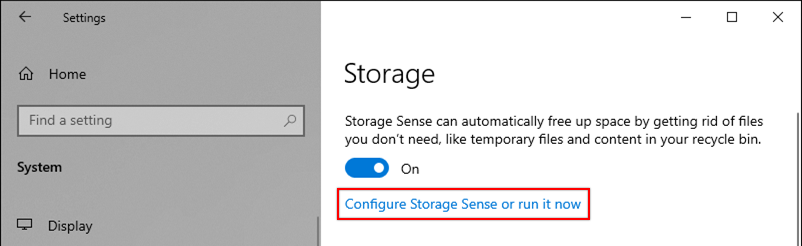 Configure Storage Sense