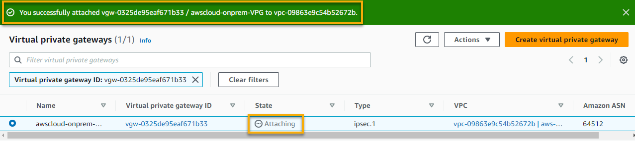 Viewing the attachment progress 