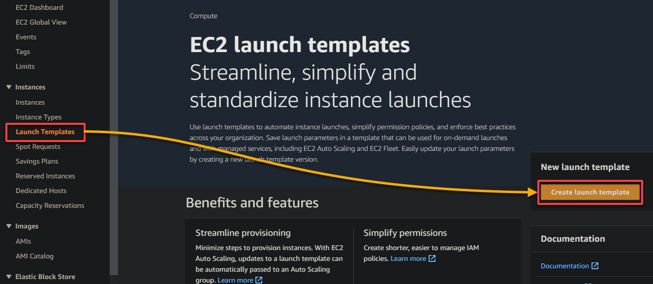 Creating a new launch template