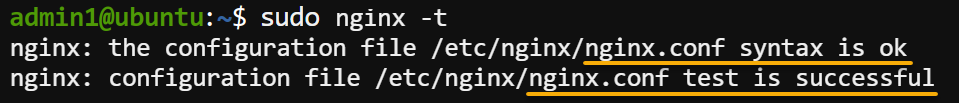Testing the NGINX configuration