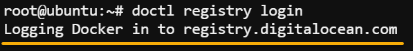 Logging in to the registry