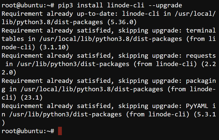 Upgrading the Linode CLI to the latest