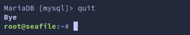 Exiting the MariaDB shell