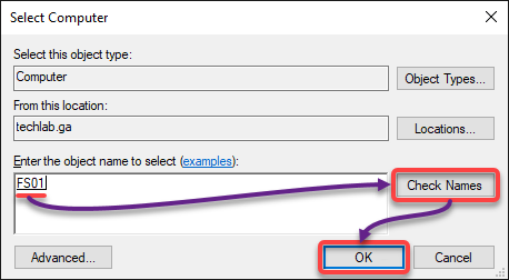 Selecting an existing server