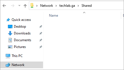 Navigating to the namespace