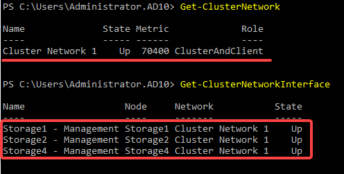 Validating the cluster health