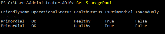 Retrieving a set of storage pool objects