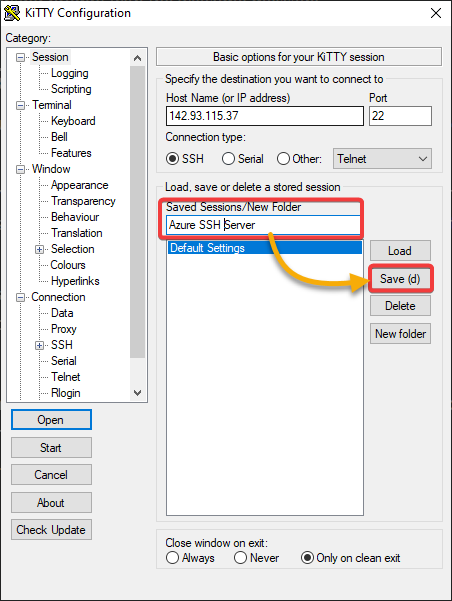 Saving an SSH session