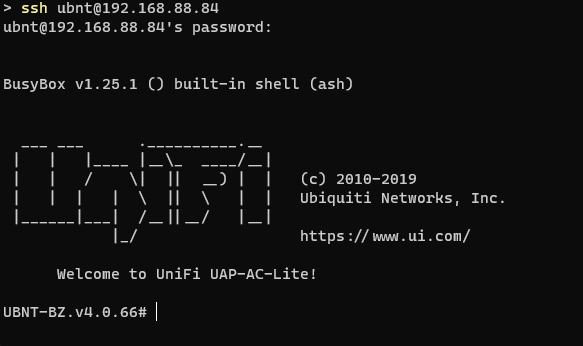 Showing Successful SSH connection