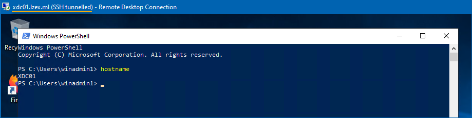 RDP via SSH Tunneling