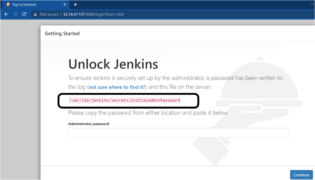 Unlocking Jenkins Instance