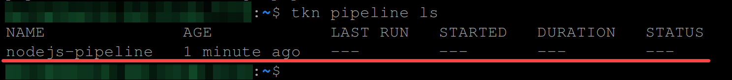 Listing pipelines
