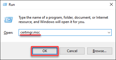 Opening the Certificate Manager