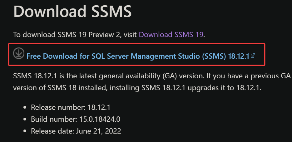SQL Server Management Studio (SSMS) Download Page