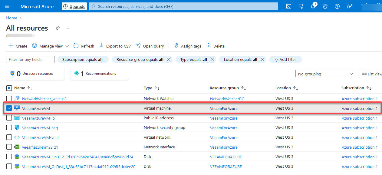 Accessing the Veeam backup VM