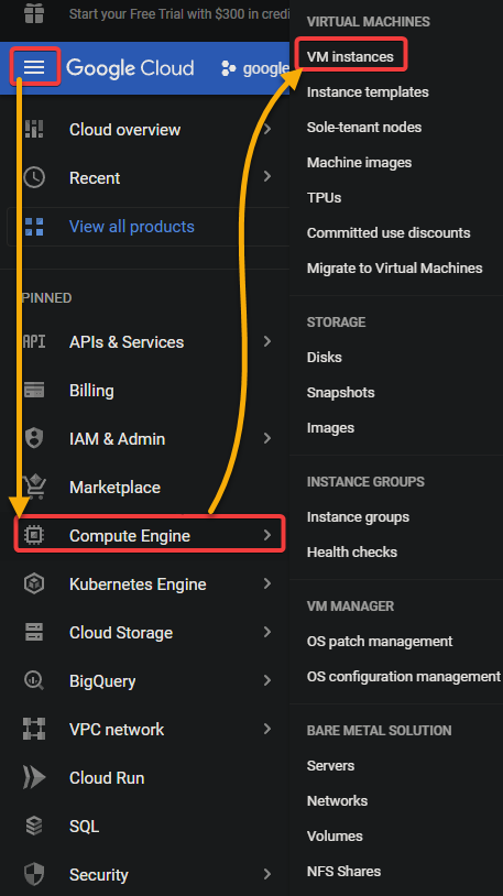 Accessing the VM instances