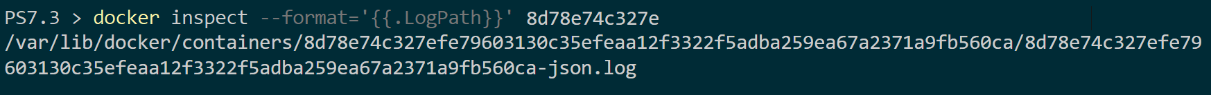 Accessing the Docker logs location