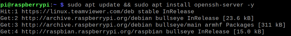 Installing SSH on a Raspberry PI device