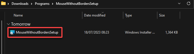 Mouse without Borders setup initiation