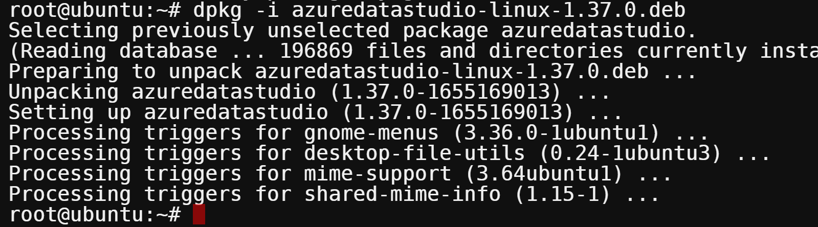 Installing Azure Data Studio on Linux