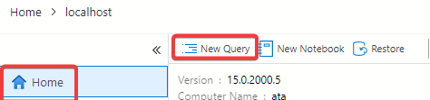 Opening a new query editor in Azure Data Studio