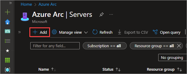 Azure Arc - Initiating the creation of the Azure Arc deployment script