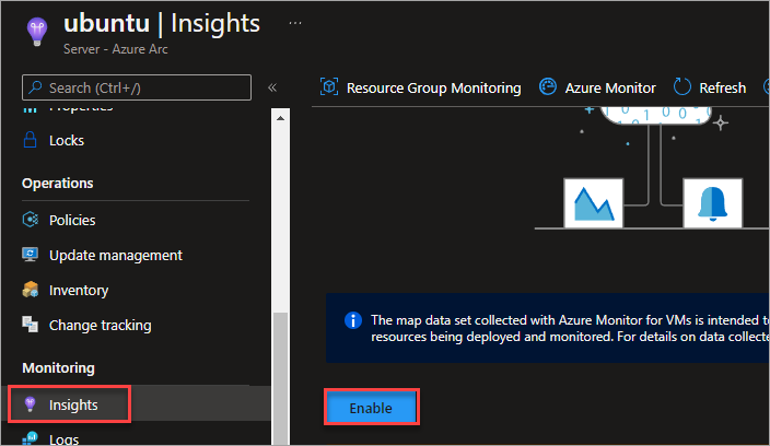 Azure Arc monitoring insights activation