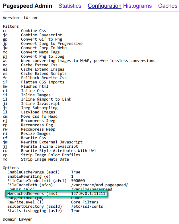 Checking the memcached integration