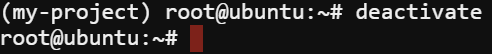 Deactivating the virtual environment