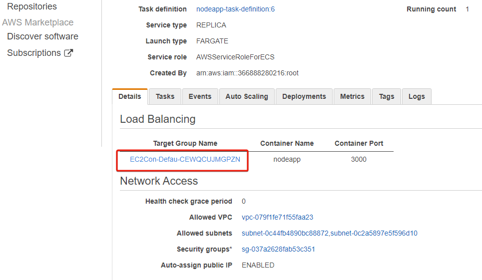 Accessing the target group