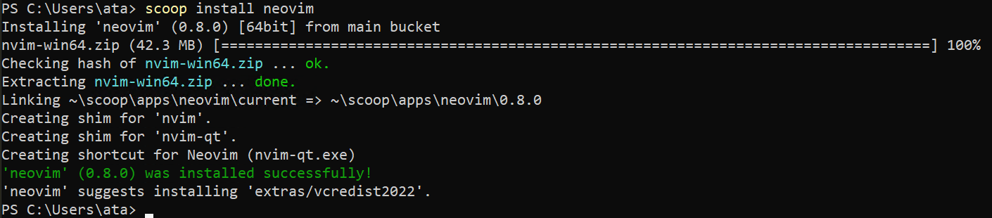 Installing neovim and neovim-qt