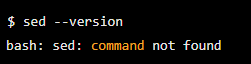 Getting an error running sed commands