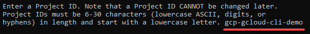 Providing a Project ID