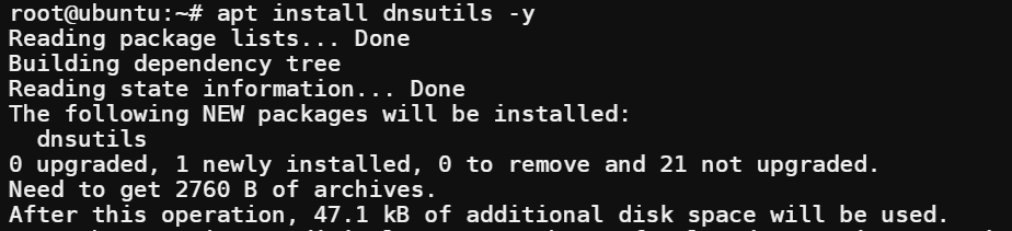 Installing the dig command