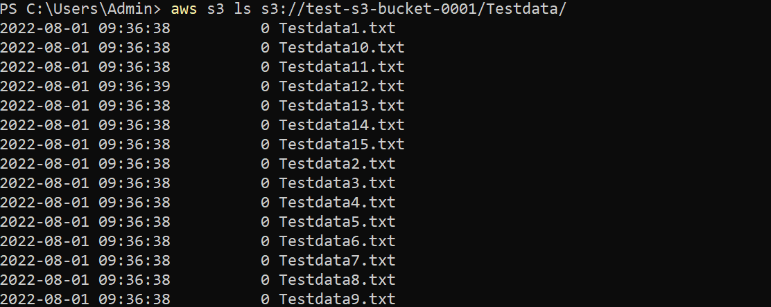 Verifying uploaded files to the S3 bucket from a local directory