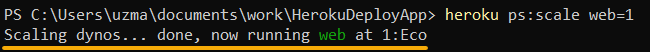 Scaling Heroku Dyno for the web app