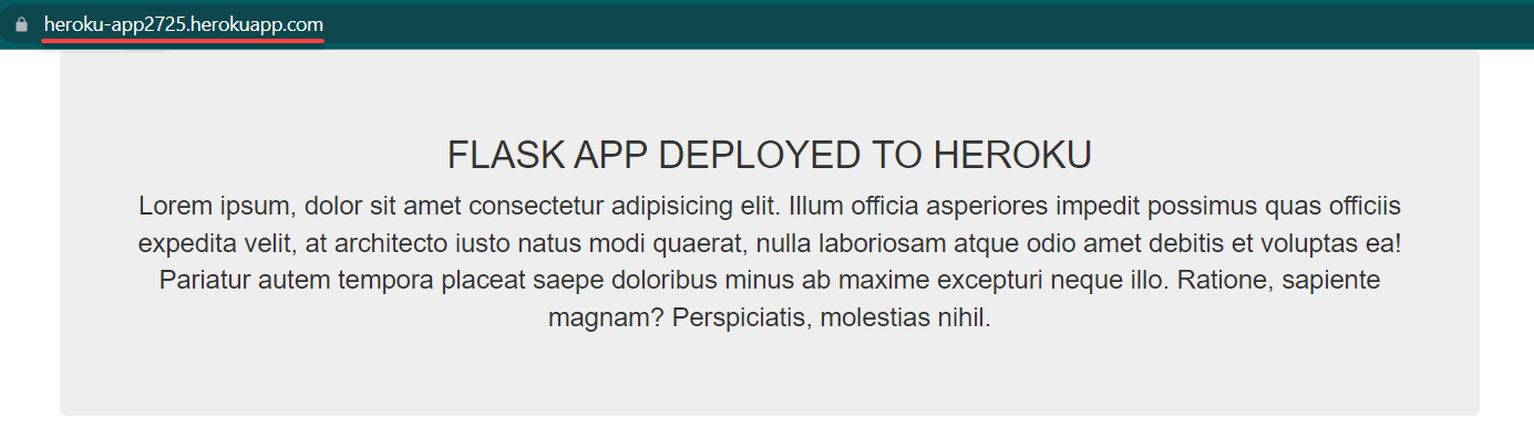 Confirming the Heroku server runs the web app