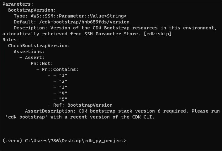 Synthesizing an AWS CloudFormation Template