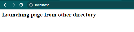 Launching Web App from a new directory