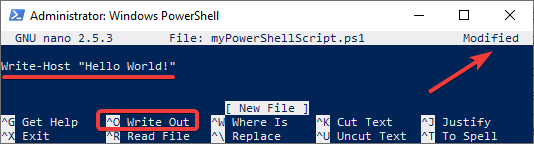 Using the Write-Out shortcut 