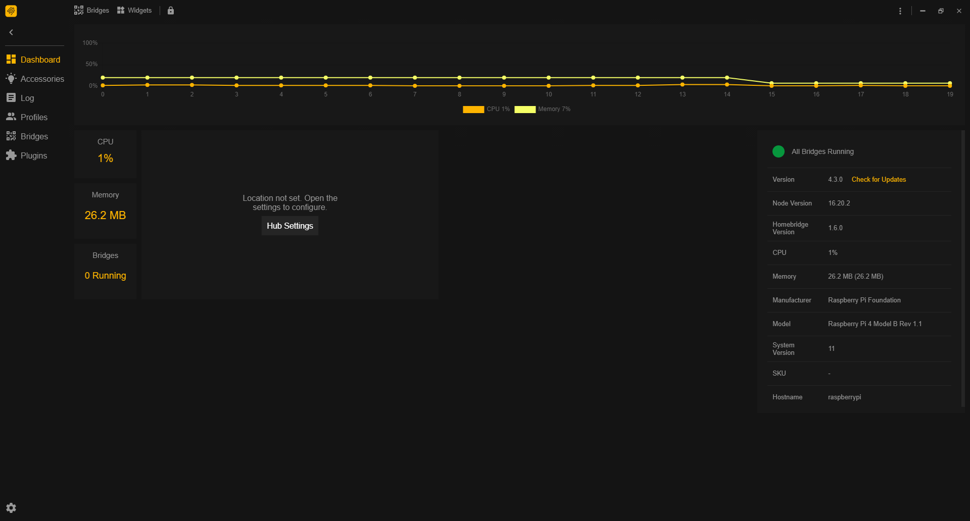 Overviewing the HOOBS dashboard from the HOOBS Desktop App