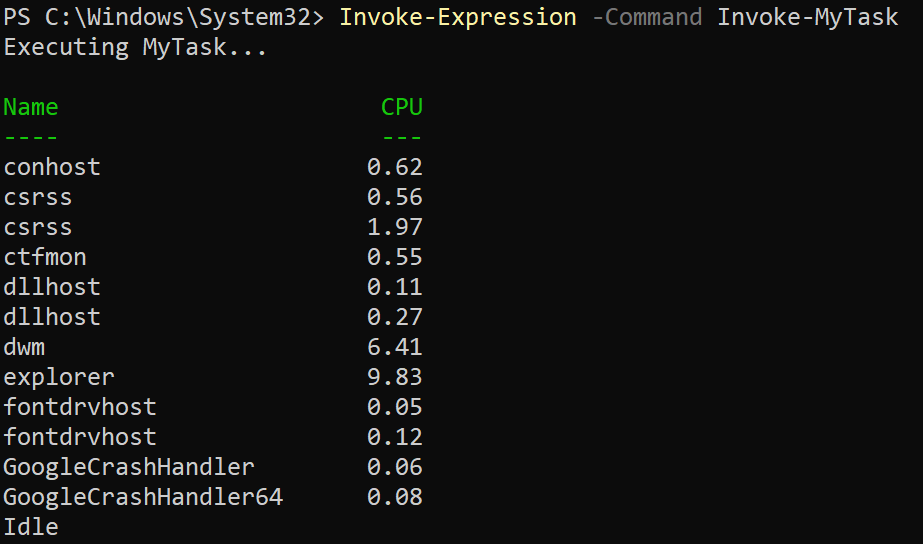 Invoking a function