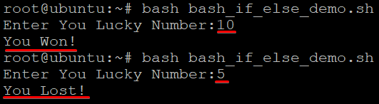 'bash if else' game demonstration - Run the bash_if_else_demo.sh Script