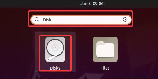 ubuntu disk space - Opening the Disks App