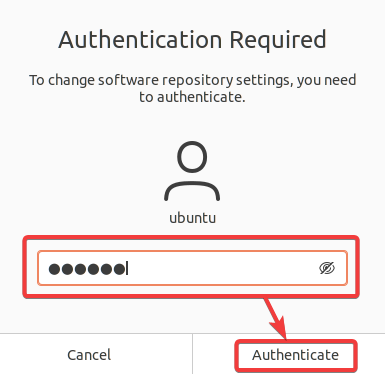 Authenticating the user