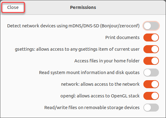 Inspecting the default Gedit permissions