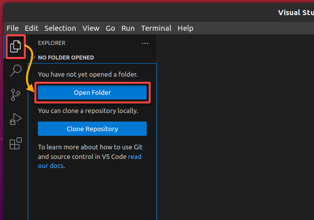 Opening a project directory in VSCode