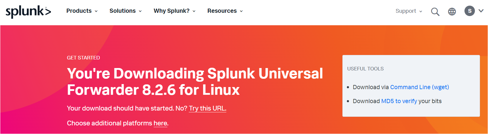 Generating the Command for Downloading and Installing Splunk Forwarder