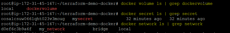 Verifying the Docker components 