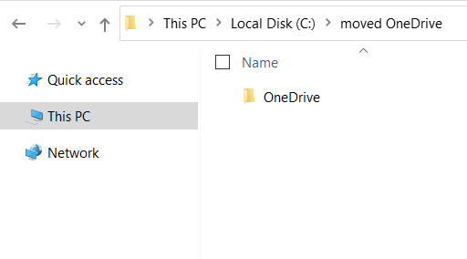 Paste OneDrive to new folder